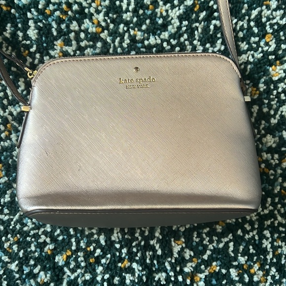 Kate Spade Blush Pink Glittery Rose Gold Long Shoulder Purse - Picture 2 of 10